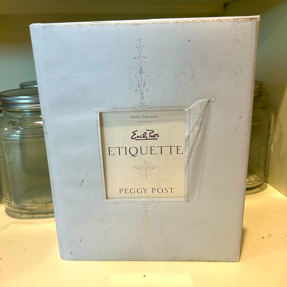 Vintage Emily Post Etiquette Book Peggy Post 16th Edition Wedding Hardcover Huge
